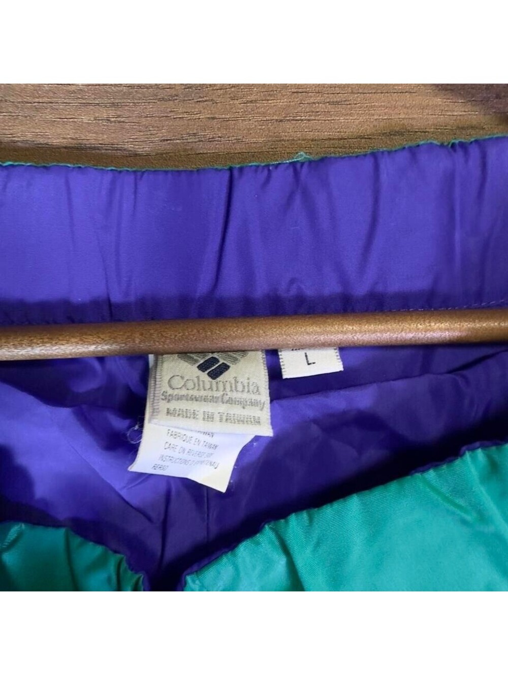Y2K Columbia Ski Pants Mens 30x32 Teal Outdoor Baggy Snow - Picture 3 of 5